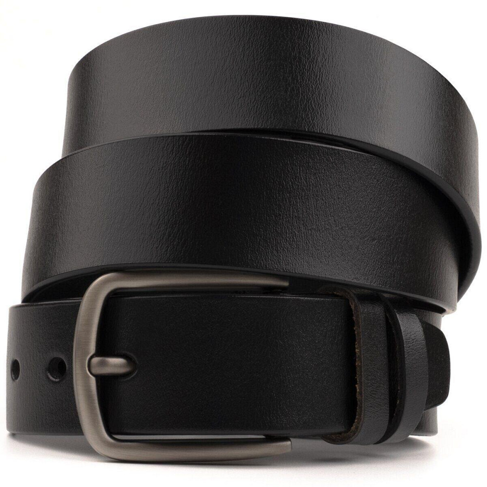 Ремень мужской с классической пряжкой механика Vintage 20316 Черный Киев - изображение 1