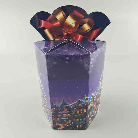 Новогодняя подарочная картонная упаковка для конфет (800грм) №215 