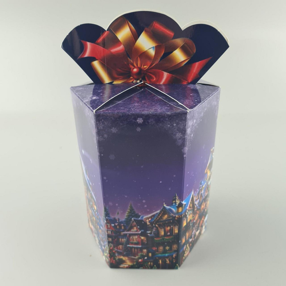 Новогодняя подарочная картонная упаковка для конфет (800грм) №215 