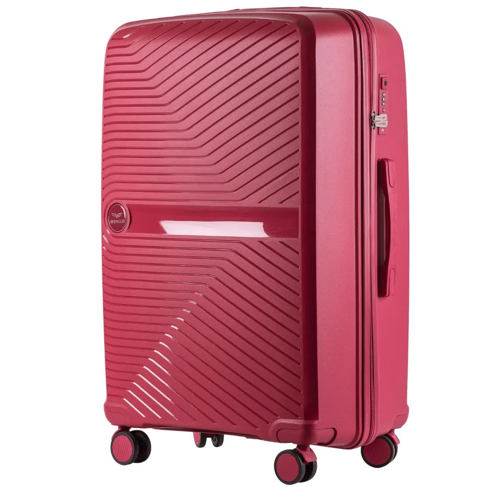 Чемодан полипропиленовый WINGS 181-04 большой 75 см красный Киев - изображение 1