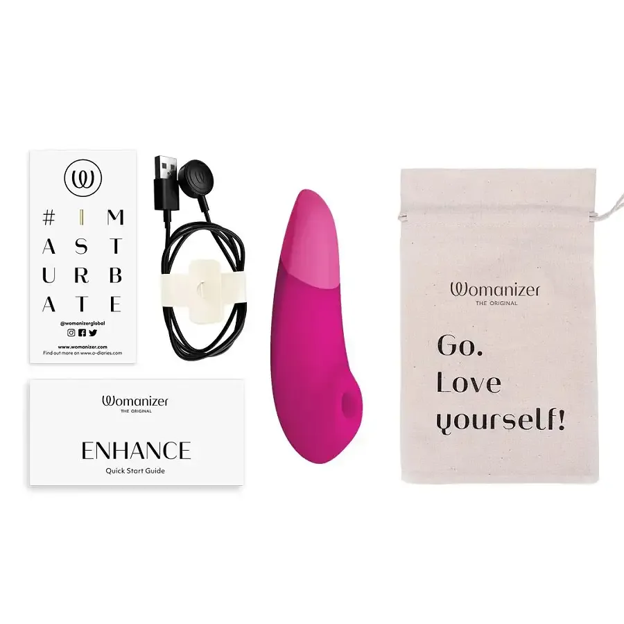 Вакуумний кліторальний стимулятор Womanizer Enhance Pink Львів - фото 8