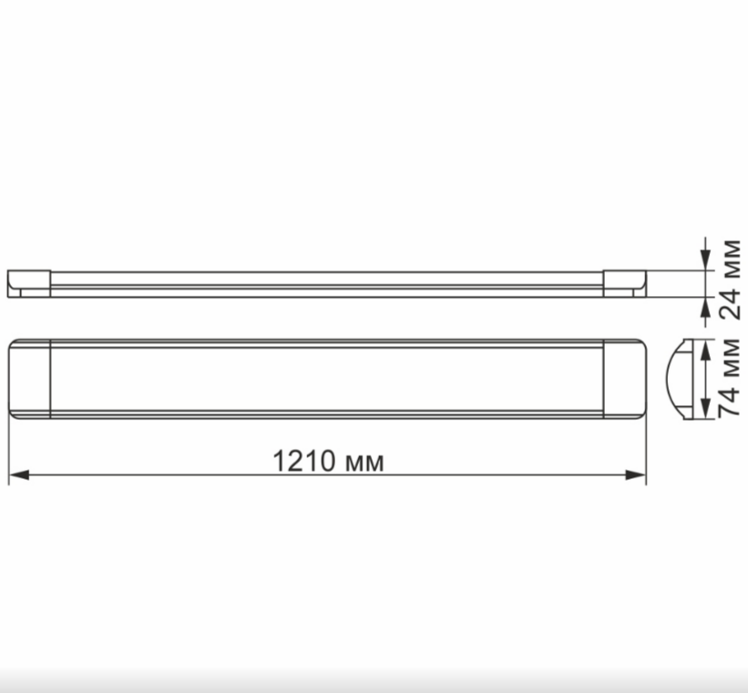 LED Світильник лінійний 36W 1,2м 5000К 220V VL-BN-36125 Videx Житомир - изображение 4
