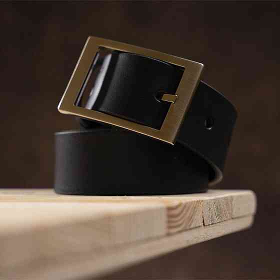 Ремінь чоловічий Grande Pelle 11058 шкіряний Синій Київ