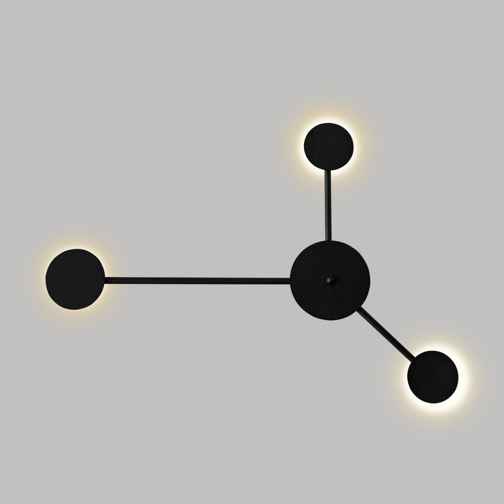 Оригинальное бра на стену 3-G4 черный Disk NL 7250-3 BK Киев - изображение 1