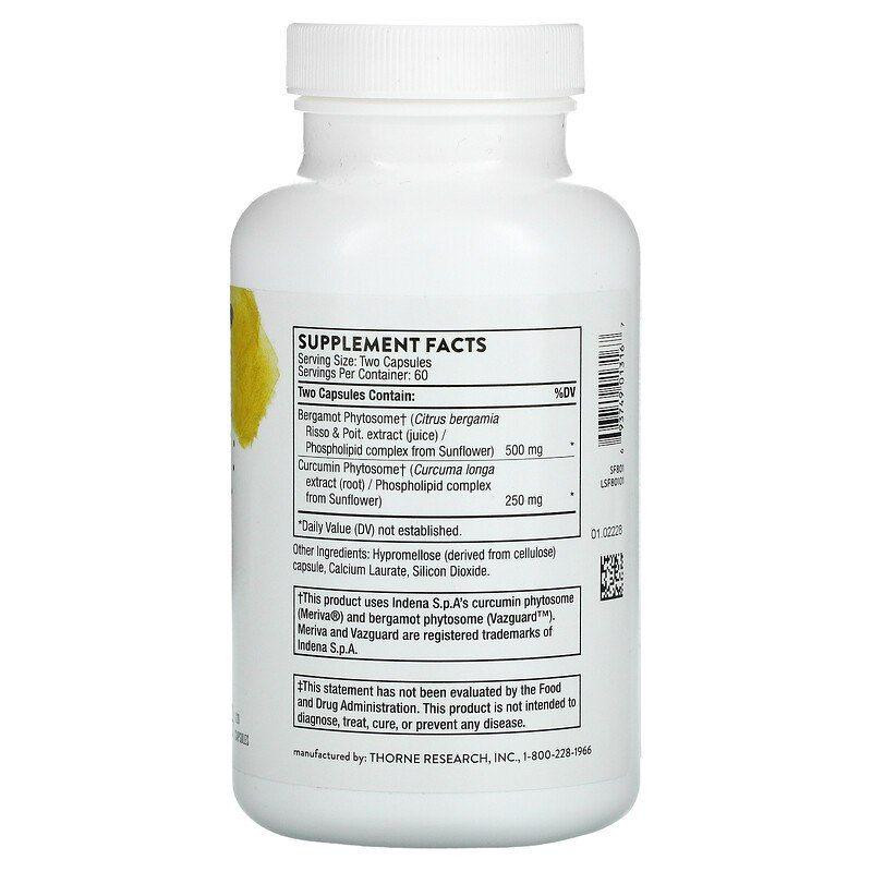 Для обмена веществ Thorne Metabolic Health 120 капс с бергамотом и куркумой Киев - изображение 2