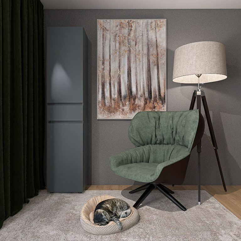 Пенал с выдвижным ящиком Эверест Лайт ПЛ-1 Графит (DTM-4906) Днепр - изображение 4