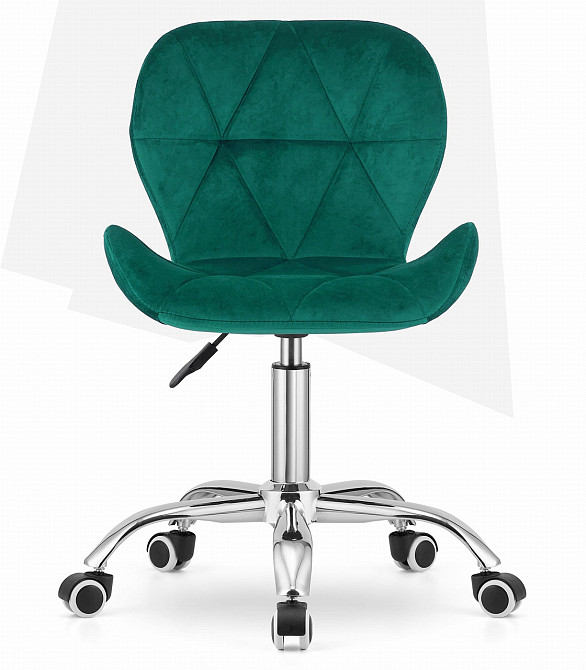 Кресло офисное компьютерное Just Sit RIVELLO Velvet велюр для компьютера, офиса Зелёный Киев - изображение 2