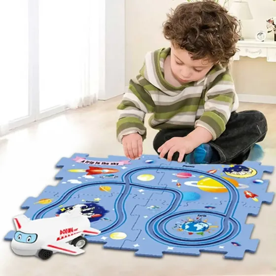 Пазл для детей "Railcar Puzzle" с игрушечным самолетом (5 деталей) Коломыя