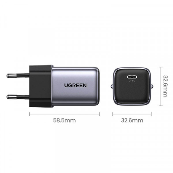Зарядний пристрій 1xUSB 20W USB C PD Nexode mini Charger CD318 Ugreen (90664) Київ - фото 4