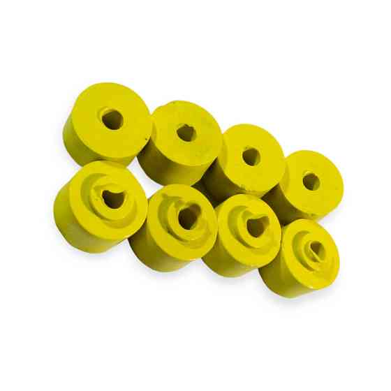Втулка ГАЗ 24, 3302, УАЗ верхня передня, задня поліуретан жовтий (к-кт 8 шт) (бублік) амортизатора Мукачево