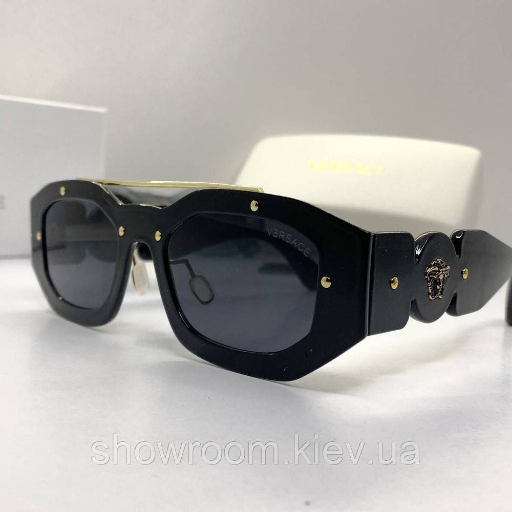 Жіночі стильні сонцезахисні окуляри VE (012) чорні Київ - фото 4