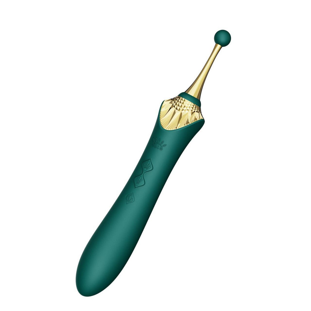 Мультифункціональний вібратор Zalo — Bess 2 Turquoise Green, 4 насадки, підігрів Sex Aura Київ - фото 4