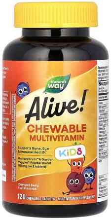 Витамины для детей Nature's Way Alive! Multi-Vitamin 120 жев таблеток Апельсин и ягоды Киев