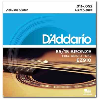 Струны для гитары D'Addario 85/15 Bronze Light (11-52) (EZ910) Винница