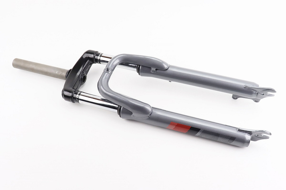 Вилка 26 "амортизаційна, без різьби 1-1/8" (28,6мм), шток 170мм, з ходом 60мм, Disk-brake, сіра LJ-641 Київ - фото 1