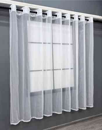Тюль на люверсах VR-Textil н101 Шифон однотонний Білий 280х170 см (47-009) Київ