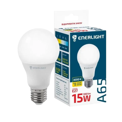 Лампа A65 15W E27 3000K 175-275V LED Enerlight Житомир