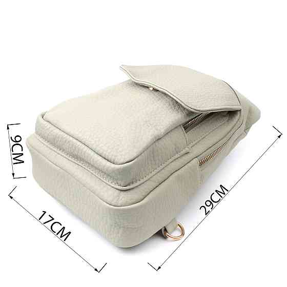 Великолепная женская сумка с одной лямкой через плечо из крупнозернистой экокожи Vintage 22765 Фисташковый Киев