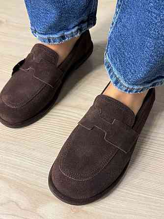 Туфлі жіночі Hengji 560-4 лофери замшеві шоколад, 39, 24,5 см Київ