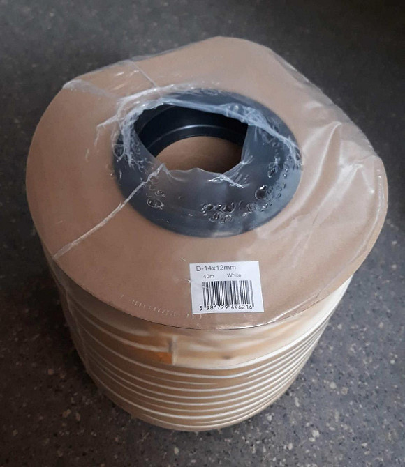 Самоклеючий гумовий ущільнювач для вікон та дверей профіль D 14х12 (40м) Білий Павлоград - фото 2