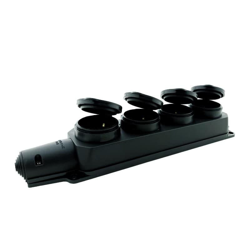 Рукоять с заземлением с крышкой 4 гнезда, каучук, черный Днепр - изображение 3