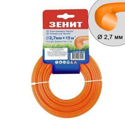 Жилка косильная Зеніт плетенная "Круглая" 2,7 мм х 15 м (40227015) Винница