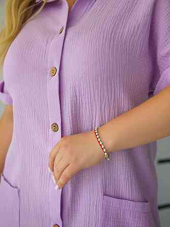 Летнее муслиновое платье-рубашка 