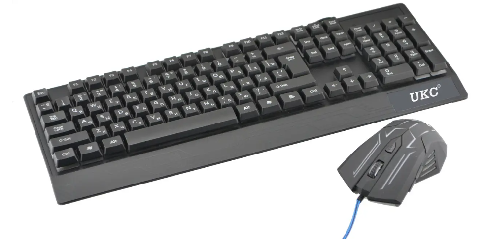 Клавіатура ігрова з підсвічуванням та мишкою UKC M 710 black 4958 pr Одеса - фото 6