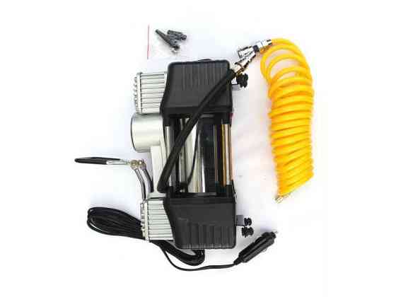 Автомобільний компресор двопоршневий КВАНТ 13005B 12В з аналоговим датчиком тиску Харків