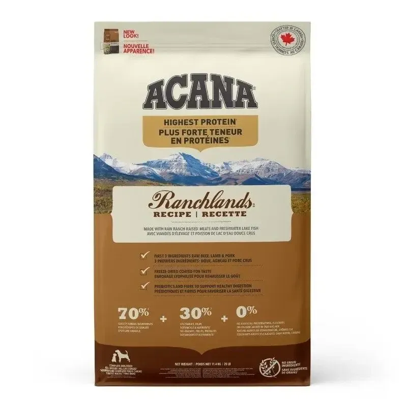 Acana Ranchlands Recipe (Акана Ранчлендс Рецип Говядина) сухой корм для собак всех пород на всех стадиях 11.4 кг Запорожье - изображение 1