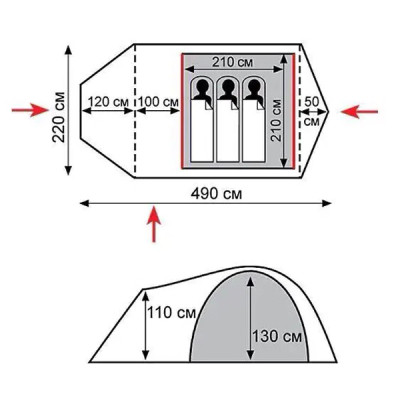 Намет Tramp Cave 3 V2 Green (UTRT-021-green) Вінниця - фото 7