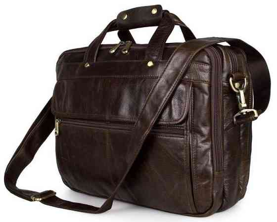 Сумка чоловіча Vintage 14247 для ноутбука з діагоналлю 15.6 дюйма Коричнева Київ