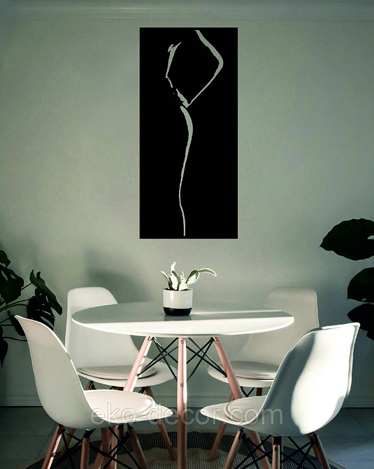 Декоративное настенное Панно «Женский Образ», Декор на стену 70*32 см, Черный Киев - изображение 6
