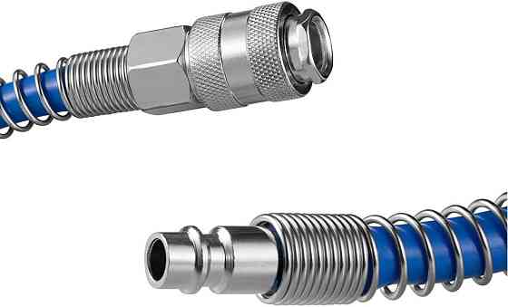 Шланг кручений поліуретановий 6.5мм х 10мм х15м з швидкороз'ємними наконечниками 1/4''(макс. тиск - 15bar, Одесса