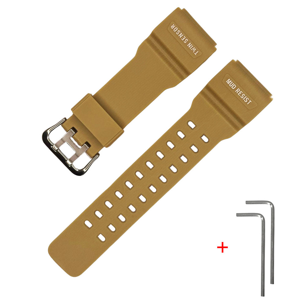 Ремінець для Casio G-Shock GG-1000/GWG-100/GSG-100 Beige SI SBR Київ - фото 1