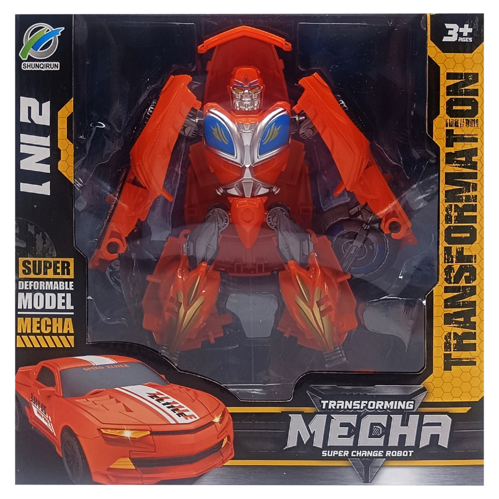 Машинка-трансформер «Transforming Mecha» 168-22 Помаранчевий Вінниця - фото 1