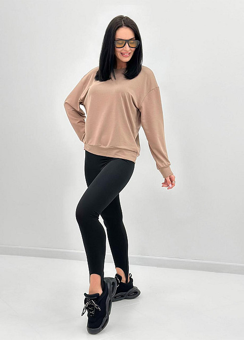 Базовий світшот з двонитки "Kaplan" оптом | Норма і батал 42-44, Капучіно Київ - фото 2