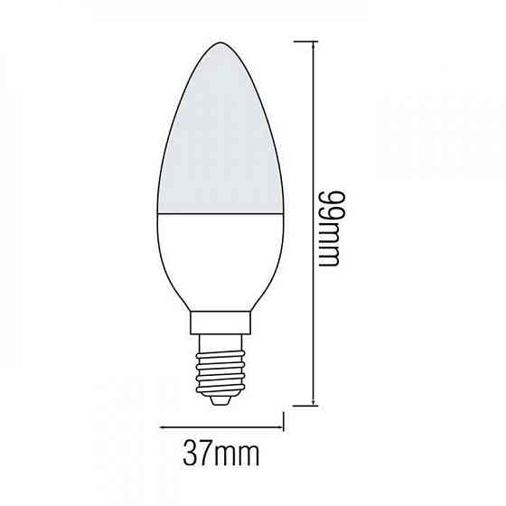 Светодиодная лампа LED 6W E14 3000К свеча Horoz Харьков