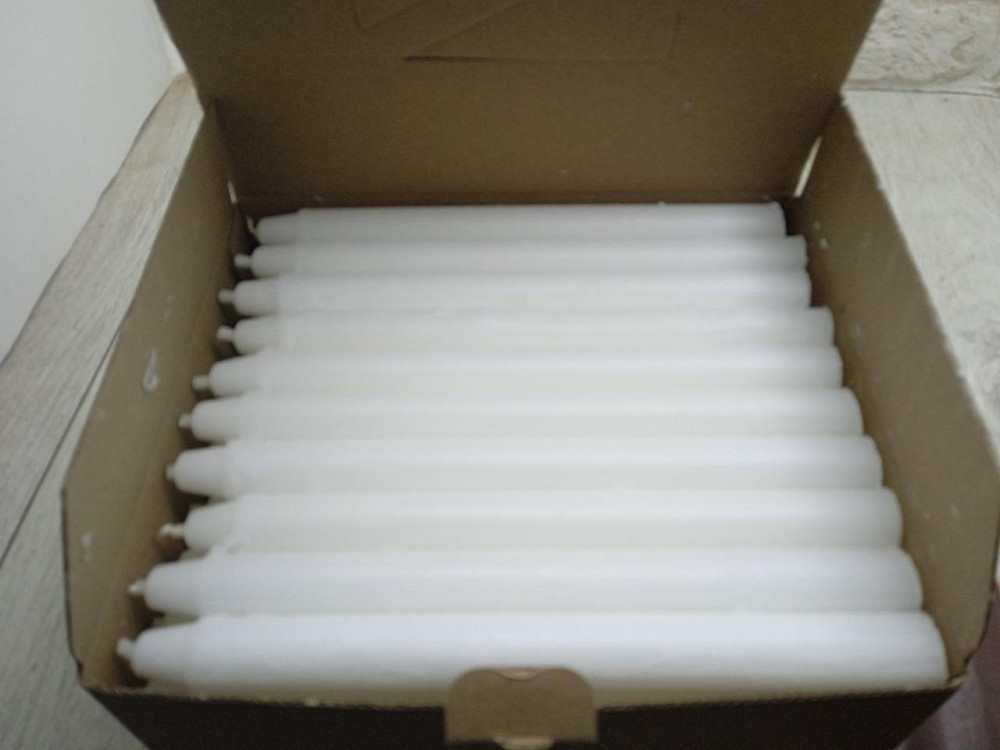 Свічка парафінова господарська 24cм ф2 см  біла Харків - фото 5