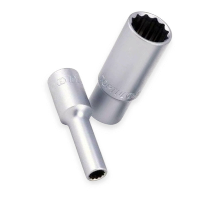 Головка торцевая двенадцатигранная удлиненная 1/2 21мм CrV Мукачево - изображение 1