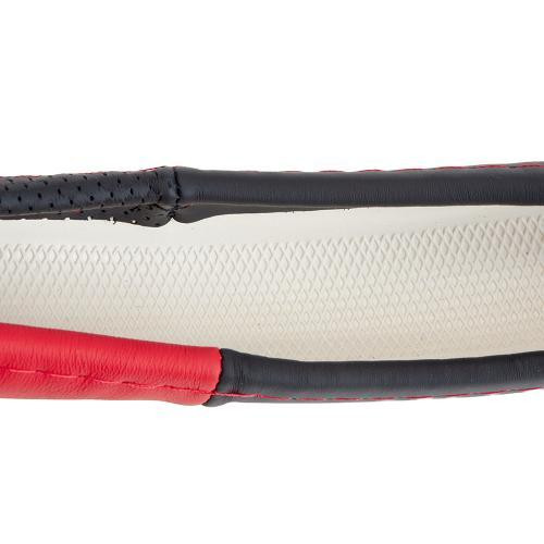 Захисний чохол на кермо VLOD-L2607 BK/RD M чорний-червоний шкіряний Харків - фото 9