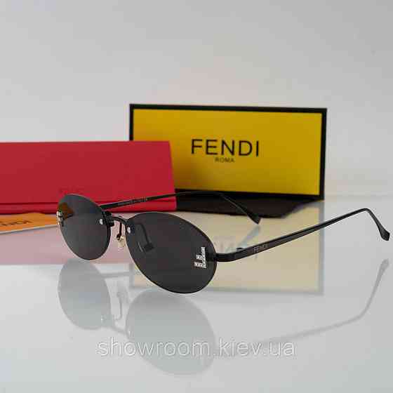 Жіночі брендові безоправні окуляри Fendi (48400) black Київ