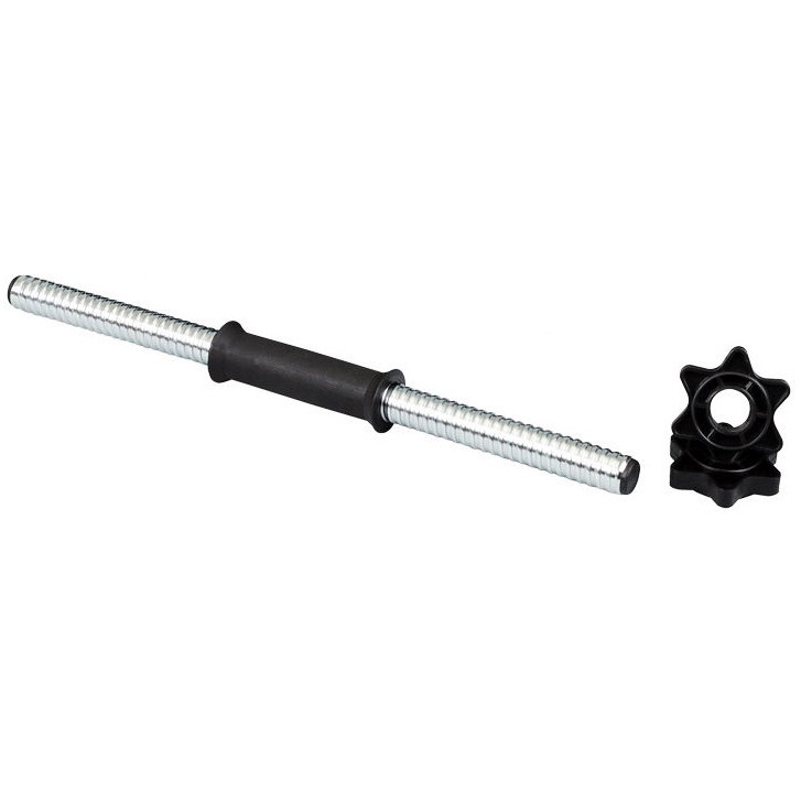 Гриф гантельный прямой 45 см для гантели (30 мм) хромированный металлический Киев - изображение 2