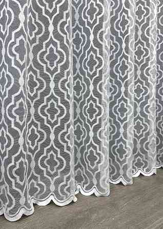 Тюль жаккард, цвет белый 1609т Киев