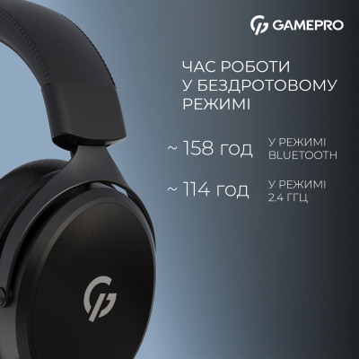 Навушники GamePro Asgard Skadi Wireless Black (HSW191B) Вінниця - фото 2