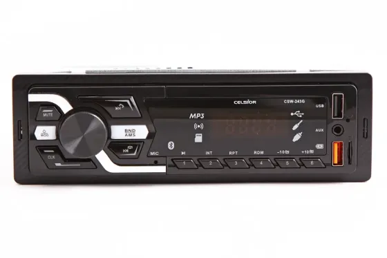 Автомагнитола Celsior CSW- 243G Green BT/USB+USB Charge/MicroSD/ISO/доп. разъем (без радиатора) Винница