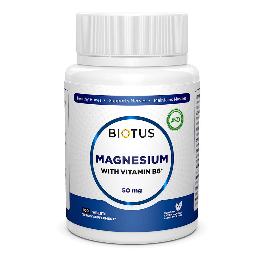 Магний с витамином В6 (Magnesium with Vitamin B6) 50 мг/1.5 мг 100 таблеток Київ - фото 1
