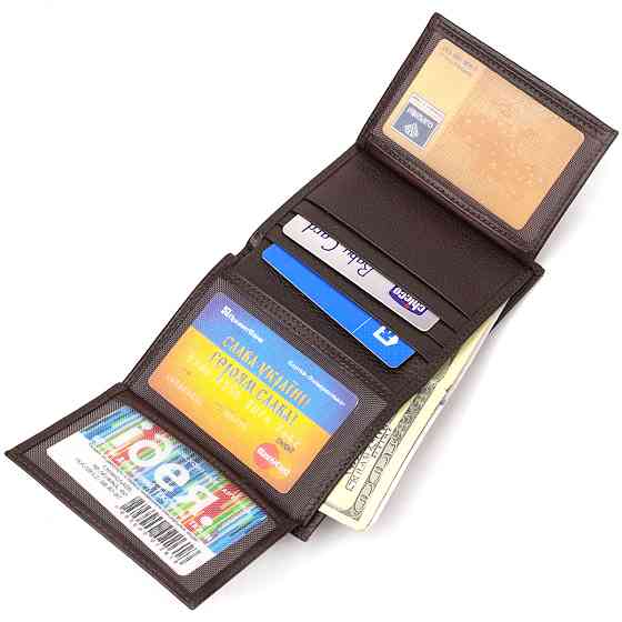 Компактний гаманець для чоловіків із натуральної шкіри флотар (CANPELLINI) Київ