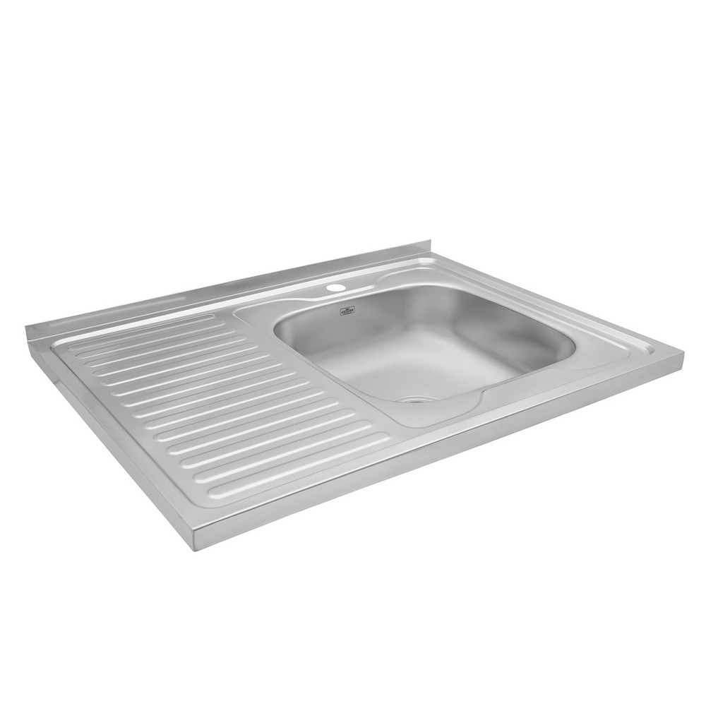 Кухонная мойка накладная с нержавеющей стали Kroner KRP Dekor - 60х80 R (0.6 мм) Киев - изображение 6