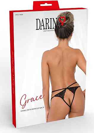 Трусики кружевные с интимным вырезом S/M Grace Daring Intimates, черные Sex Aura Киев